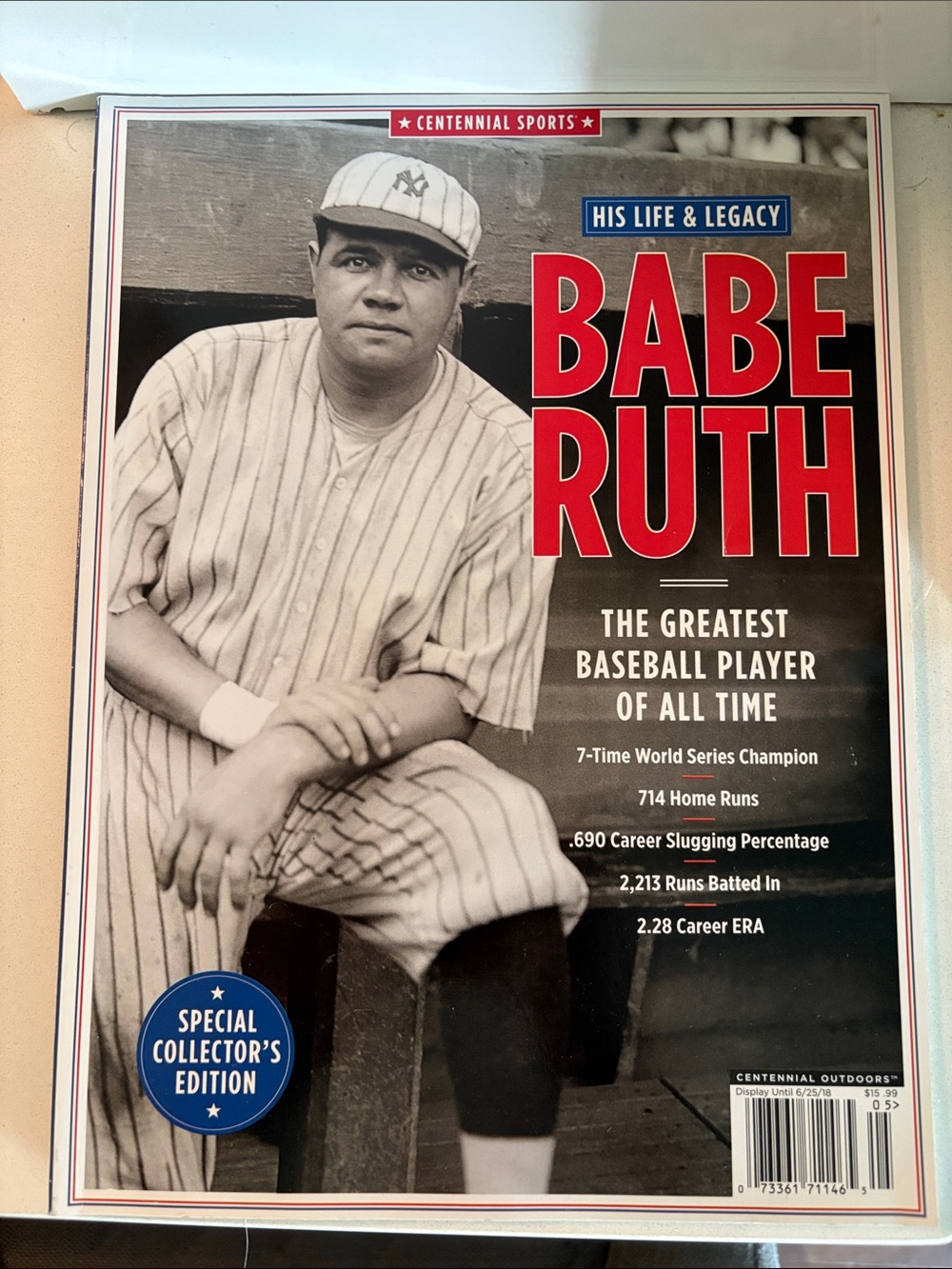 Babe Ruth Centennial Sports Collector's Edition Magazine 2018